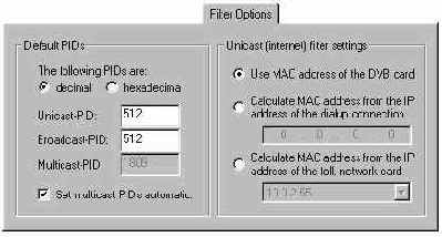 Filter Options ( )